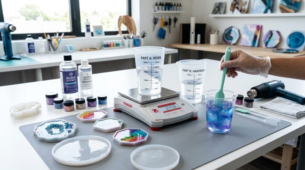 Epoxy resin mixing ratio by weight vs volume